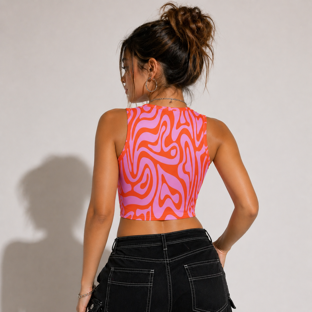 Y2K Swirl | Cotton crop top